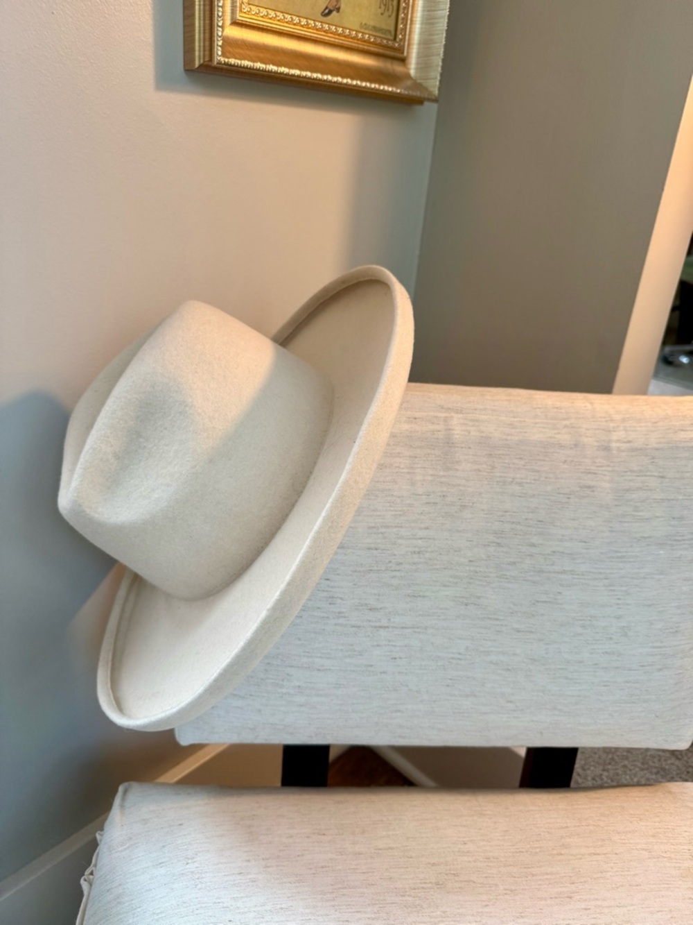 GIGI PIP Cream Wide Brim Fedora Hat-Jillian Pencil - Picture 3 of 6